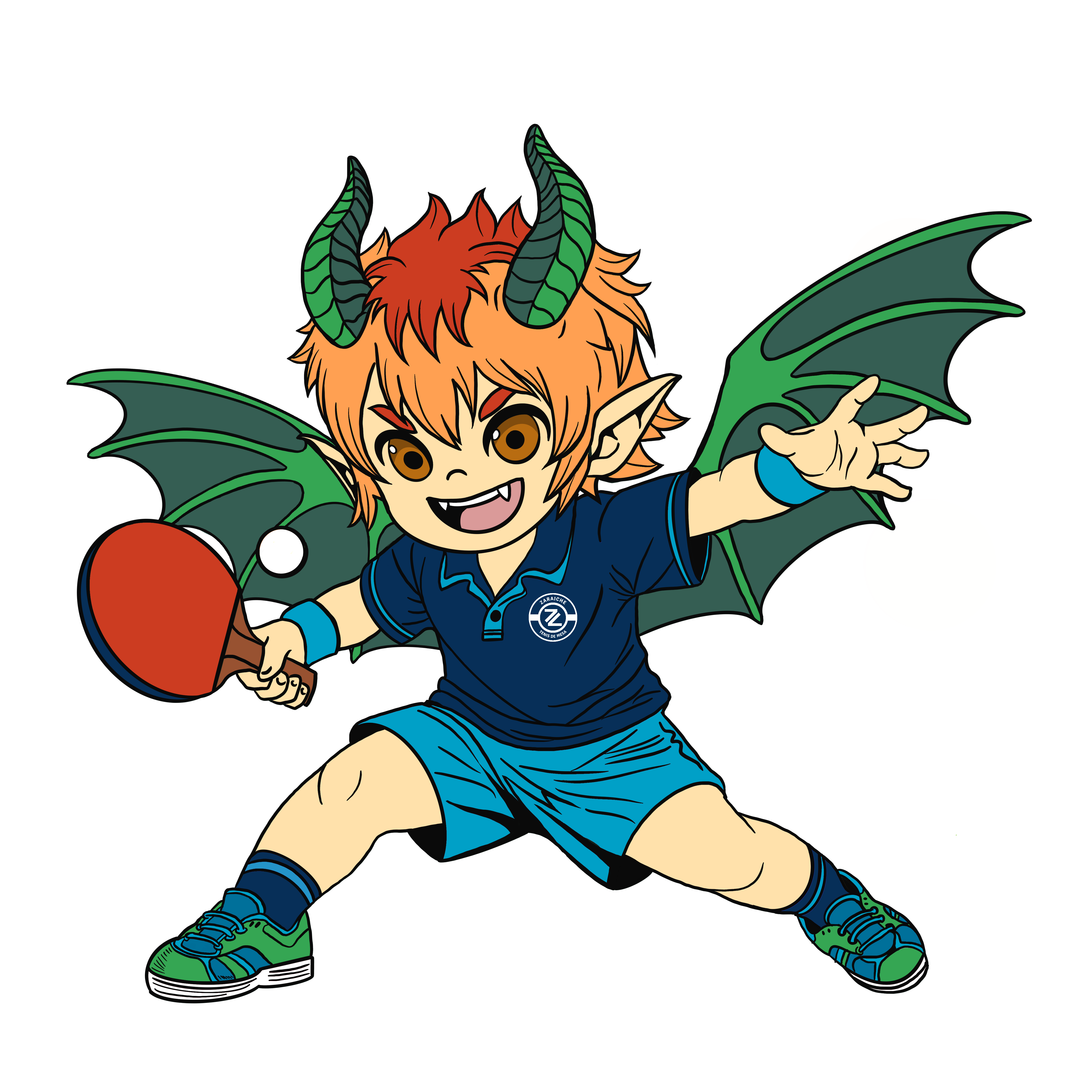 Mascota del club Zaraiche Tenis de Mesa de Murcia